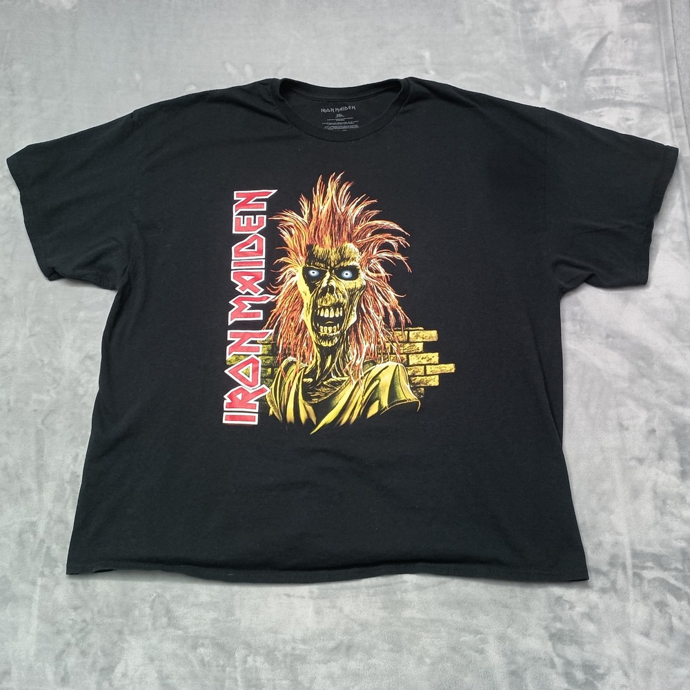 Iron Maiden Shirt Mens 3XL Black Graphic Tee Heavy Metal Rock Band Tour Concert